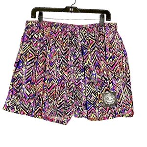 Vintage 80s Morey Boogie Swim Trunks Neon funky vibe print bright colors size XL